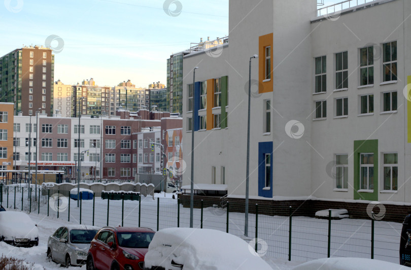 Скачать Зимний городской пейзаж. фотосток Ozero