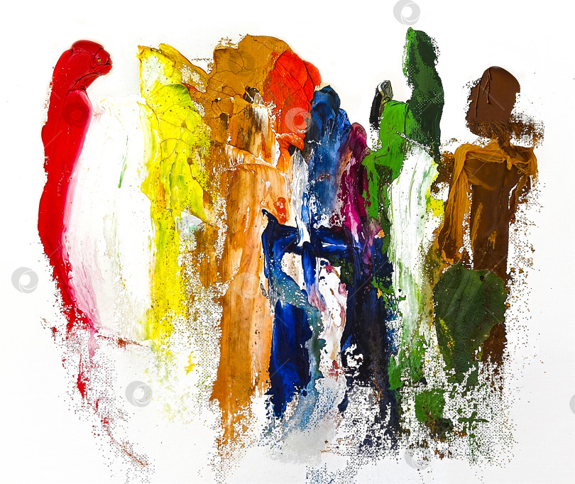 Скачать Абстрактные мазки кисти с палитры художника фотосток Ozero