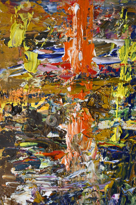 Скачать Фрагмент палитры с густой краской. Текстура масла и мастихина. фотосток Ozero