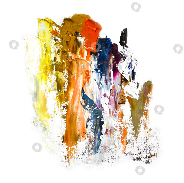 Скачать Абстрактная текстура мазков масляной краски на белом фоне фотосток Ozero