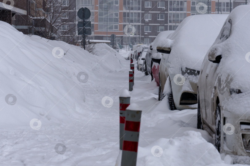 Скачать Москва после снежного шторма фотосток Ozero