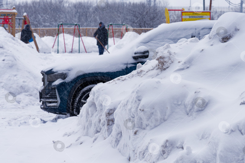 Скачать Москва после снежного шторма фотосток Ozero