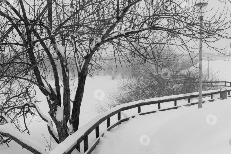 Скачать Москва после снежного шторма фотосток Ozero