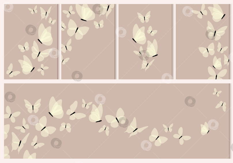 Скачать Набор плакатов с бабочками фотосток Ozero