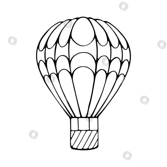 Скачать Нарисованный от руки контур воздушного шара. Векторная иллюстрация фотосток Ozero