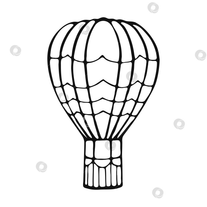 Скачать Нарисованный от руки контур воздушного шара. Векторная иллюстрация фотосток Ozero