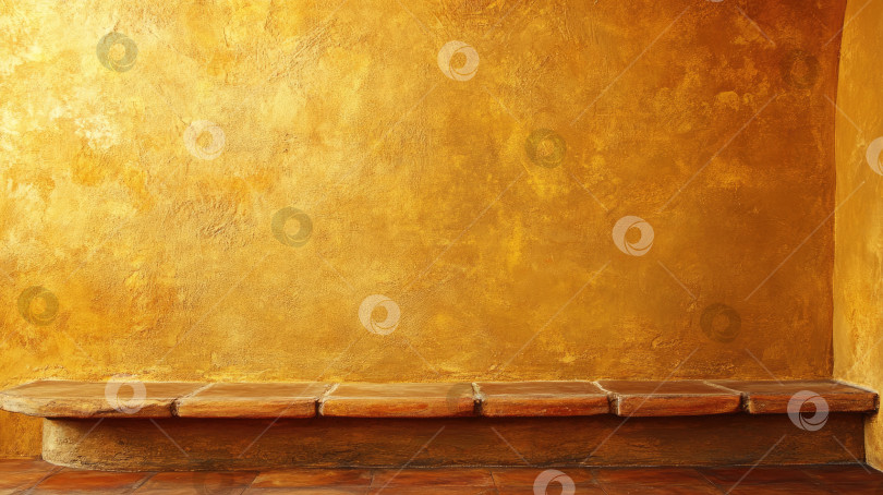 Скачать Средиземноморская желтая текстура оштукатуренных стен фотосток Ozero