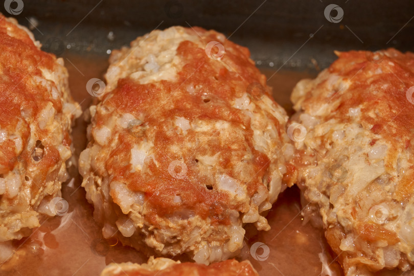 Скачать Домашние ленивые голубцы с мясом и рисом. фотосток Ozero