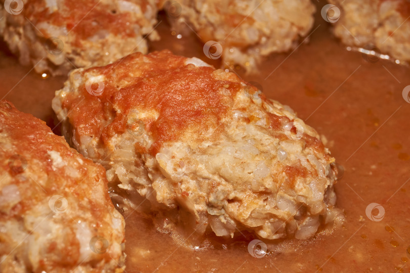 Скачать Домашние ленивые голубцы с мясом и рисом. фотосток Ozero