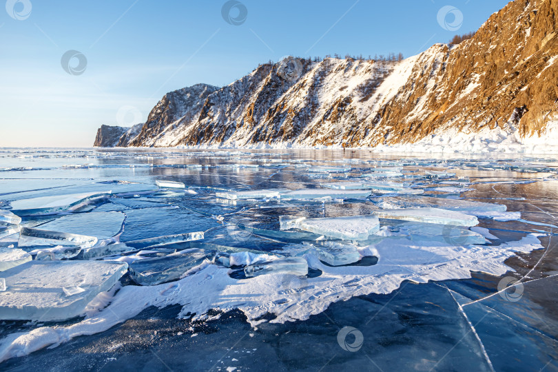 Скачать Байкальский зимний пейзаж фотосток Ozero
