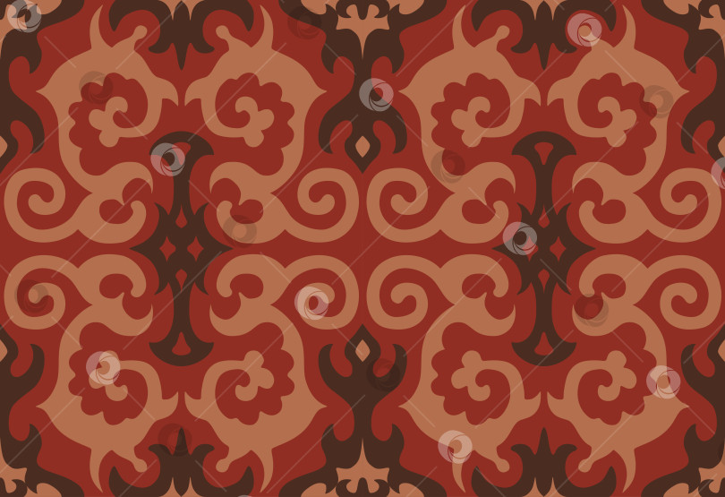 Скачать Китайский узор с геометрическими формами и контрастными цветами. Традиционный архитектурный мотив. Восточный дамаск для ткани и печати на обоях. Векторная бесшовная текстура фотосток Ozero