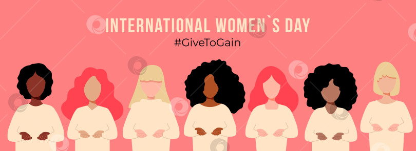 Скачать Социальный баннер Международного женского дня фотосток Ozero