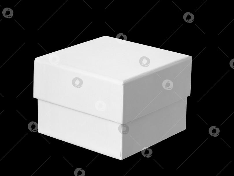 Скачать изолированная подарочная коробка из белого картона и футляр для ювелирных изделий фотосток Ozero