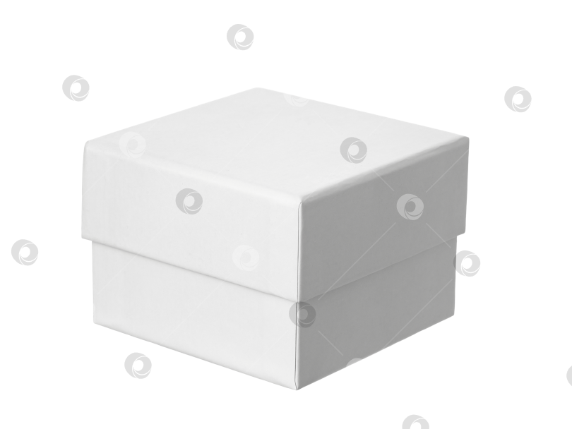 Скачать изолированная подарочная коробка из белого картона и футляр для ювелирных изделий фотосток Ozero