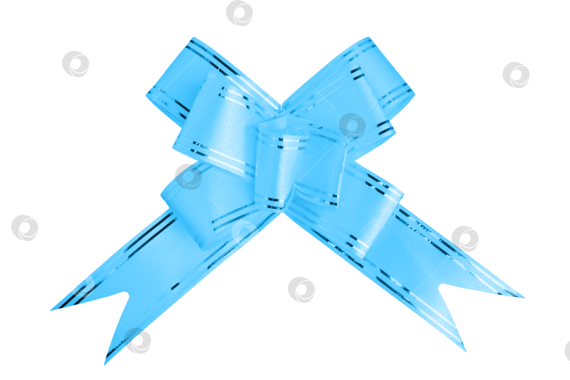 Скачать рождественское украшение из цветной бумажной ленты, изолированный бант на белом фоне фотосток Ozero