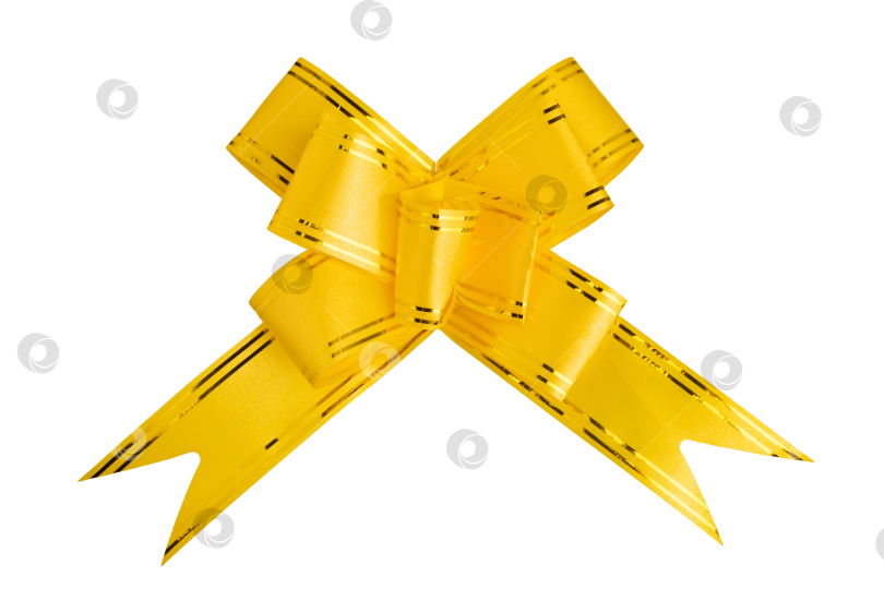 Скачать рождественское украшение из цветной бумажной ленты, изолированный бант на белом фоне фотосток Ozero