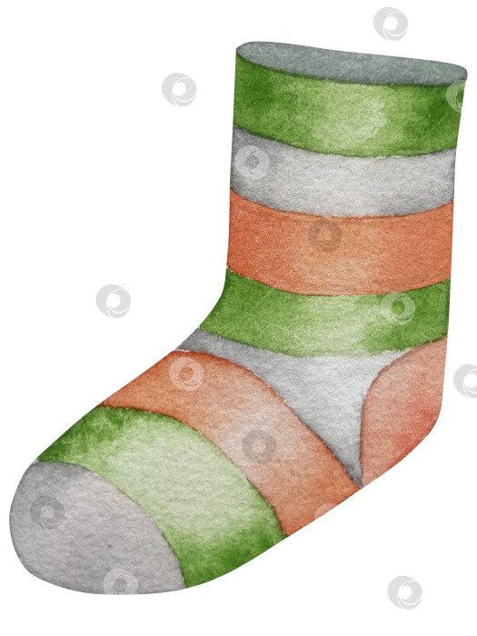 Скачать Набор акварельных иллюстраций ко Дню Святого Патрика. Нарисованный от руки изолированный клипарт с изображением шляпы лепрекона, клевера, золотых монет, ирландского флага, зеленого пива и горшка с золотом. Талисманы на удачу, богатство и успех. Коллекция предметов для праздника. фотосток Ozero