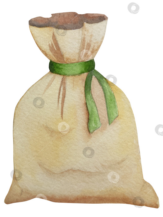 Скачать Набор акварельных иллюстраций ко Дню Святого Патрика. Нарисованный от руки изолированный клипарт с изображением шляпы лепрекона, клевера, золотых монет, ирландского флага, зеленого пива и горшка с золотом. Талисманы на удачу, богатство и успех. Коллекция предметов для праздника. фотосток Ozero