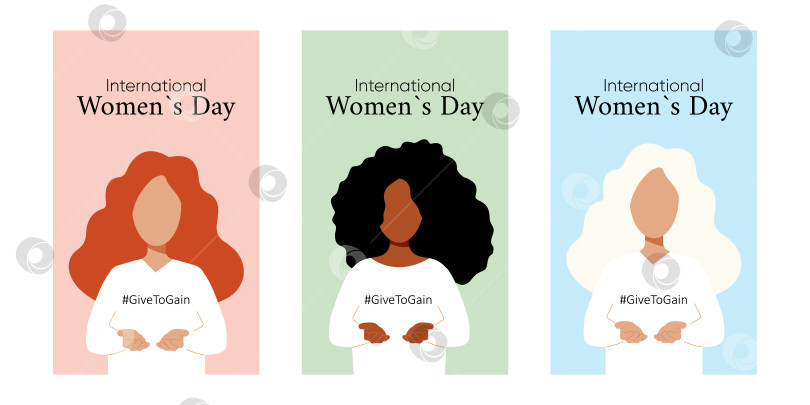 Скачать Современные плакаты к Международному женскому дню фотосток Ozero