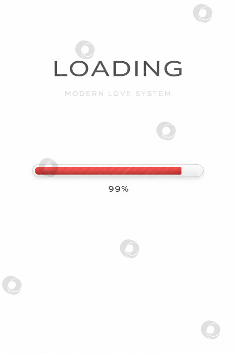 Скачать Индикатор загрузки на уровне 99%, концепция ожидания и предвосхищения фотосток Ozero