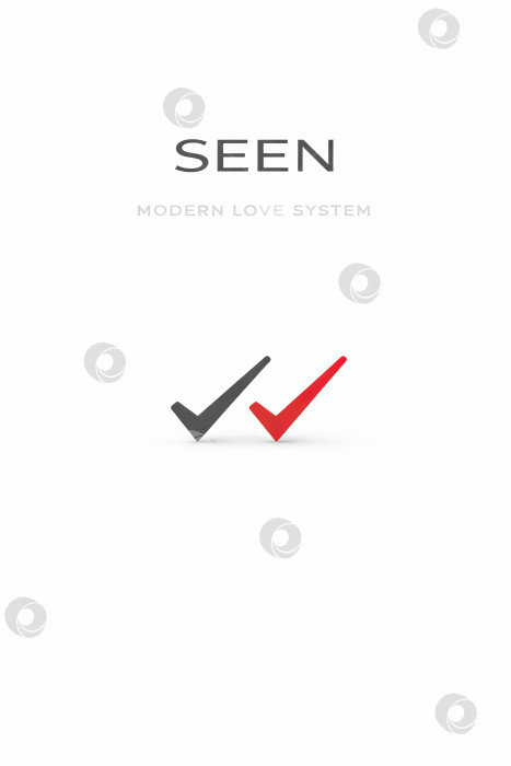 Скачать Двойные галочки (черная и красная) фотосток Ozero