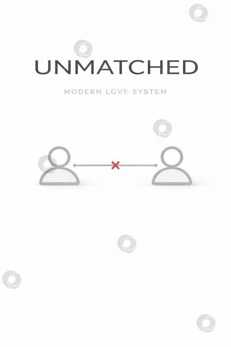 Скачать Непревзойденный - Два значка пользователя с крестиком, концепция отключения приложения для знакомств фотосток Ozero