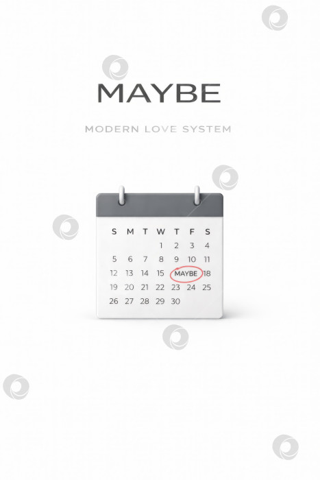 Скачать Возможно - Календарь с обведенной датой, Неопределенные планы. фотосток Ozero