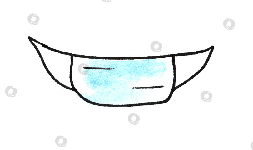 Скачать Набор акварельных красок Medical Doodle line. Медицинский эскиз коллекции фотосток Ozero