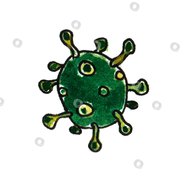 Скачать Набор акварельных красок Medical Doodle line. Медицинский эскиз коллекции фотосток Ozero