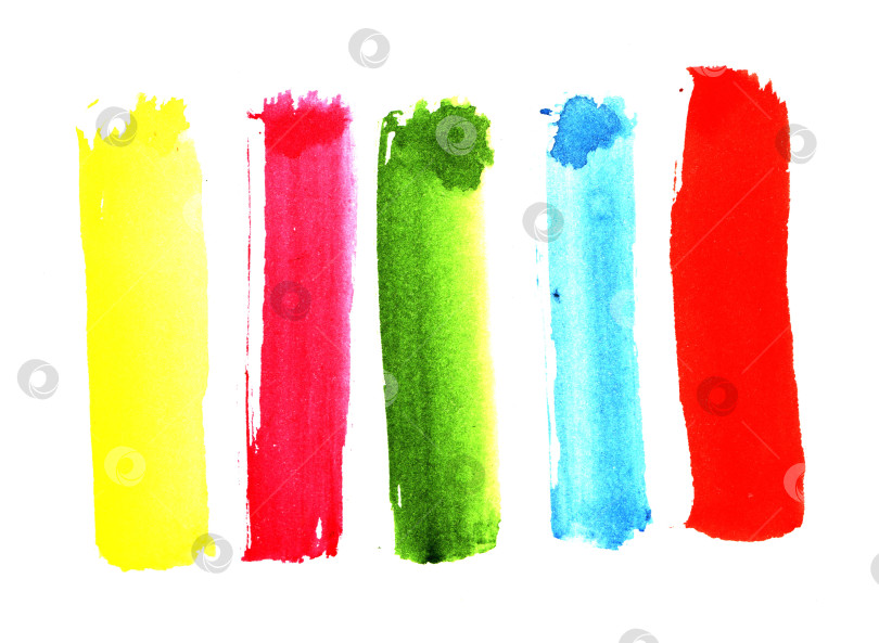Скачать Цветные акварельные полоски для оформления поздравительной пасхальной открытки фотосток Ozero