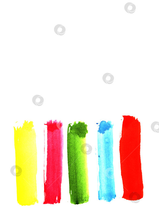 Скачать Цветные акварельные полоски для оформления поздравительной пасхальной открытки фотосток Ozero