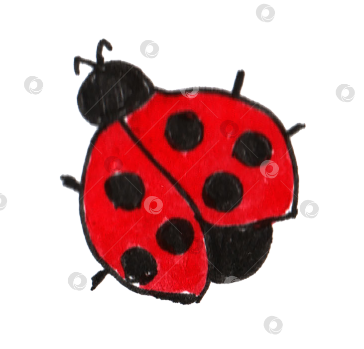 Скачать Набор акварельных рисунков "Весенние простенькие детские каракули" с набросками от руки. Милая мультяшная иллюстрация, выполненная от руки. фотосток Ozero