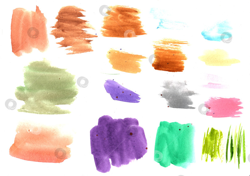 Скачать Цветные акварельные полоски для оформления поздравительной пасхальной открытки фотосток Ozero