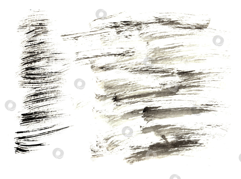 Скачать Черно-серый фон с абстрактной акварельной макротекстурой. Яркая ручная работа в технике акварель. фотосток Ozero