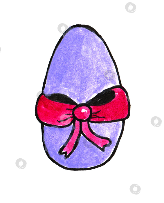 Скачать Набор акварельных пасхальных рисунков. Набор пасхальных рисунков, нарисованных от руки, на белом фоне фотосток Ozero