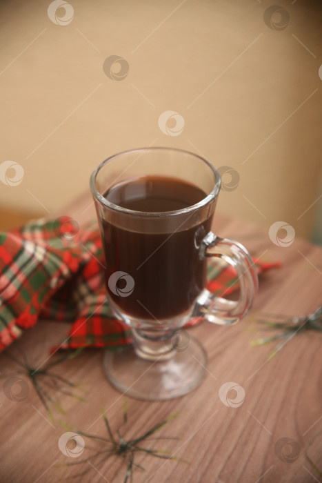 Скачать Чёрный кофе с салфеткой фотосток Ozero