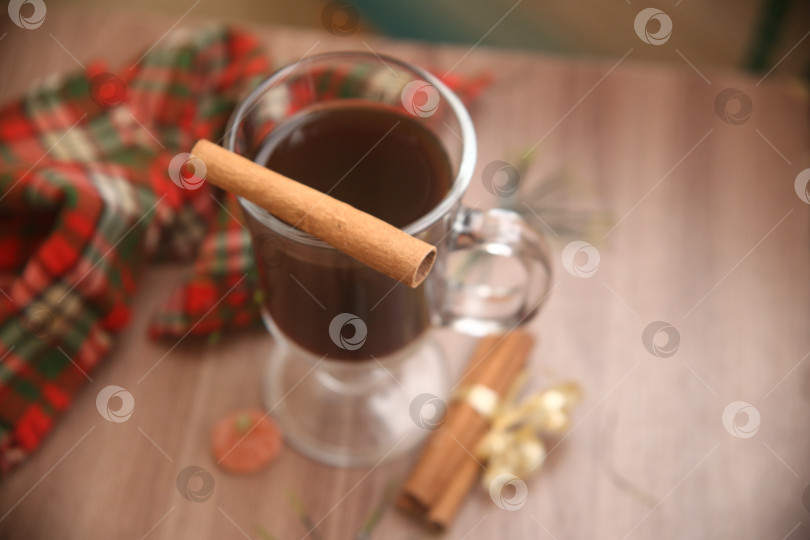 Скачать Чашка кофе с корицей фотосток Ozero