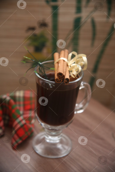 Скачать Напиток кофе чёрный с корицей фотосток Ozero