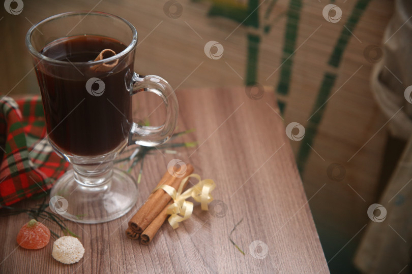 Скачать Напиток кофе чёрный с корицей фотосток Ozero