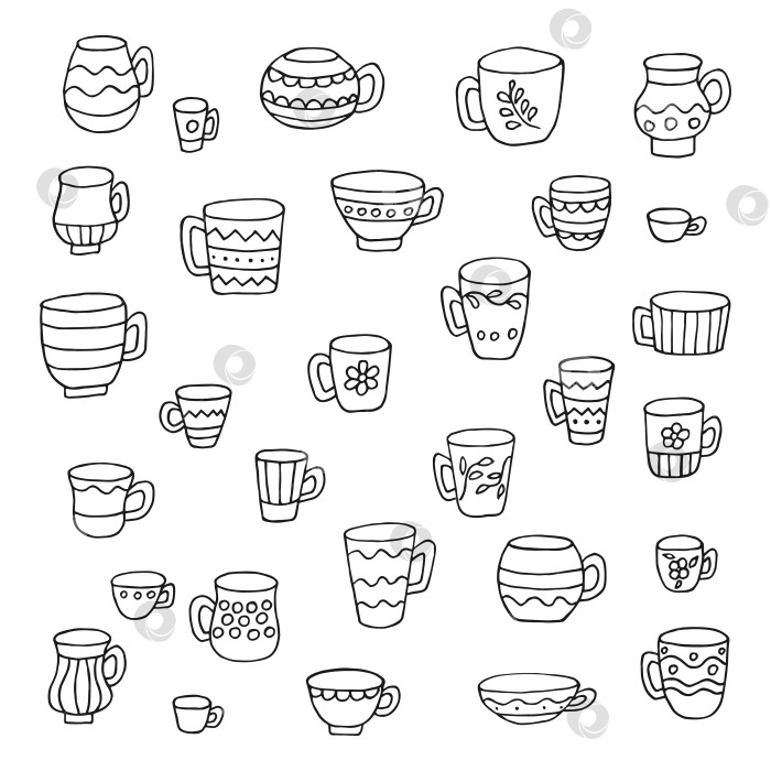 Скачать Симпатичная иллюстрация к чашке. Набор для рисования "Уютный дом". фотосток Ozero