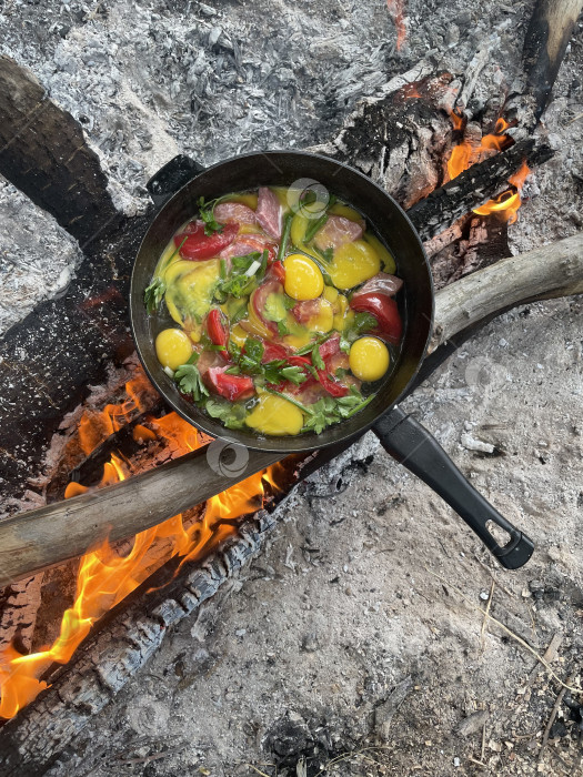 Скачать Еда на костре фотосток Ozero