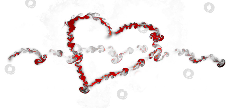 Скачать Красное жидкое сердце, пронзенное на белом фоне. фотосток Ozero