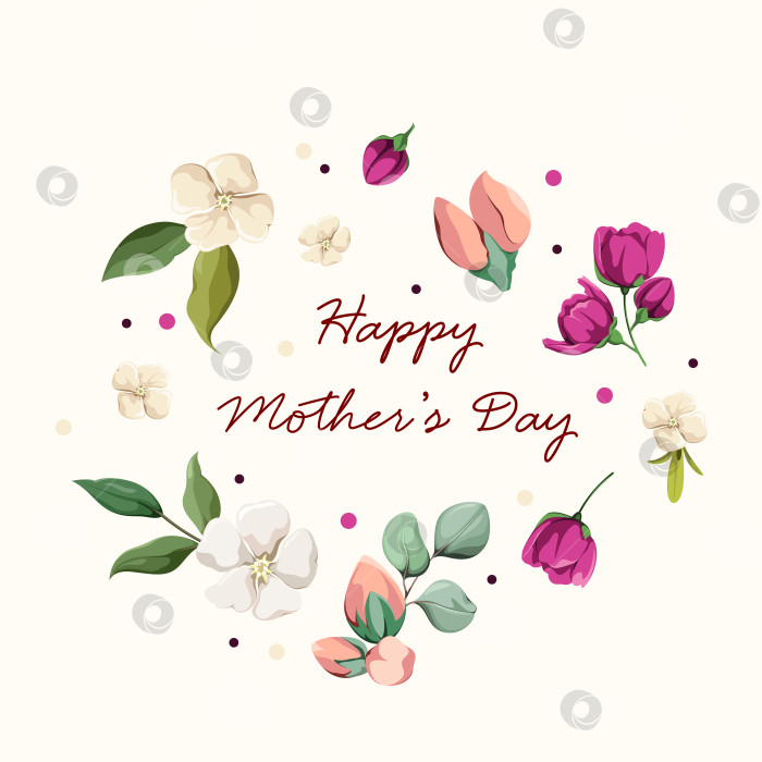 Скачать Поздравительная открытка на День матери фотосток Ozero