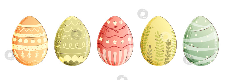 Скачать Набор пасхальных яиц фотосток Ozero