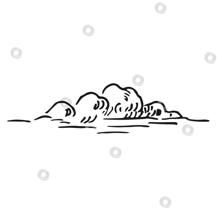 Скачать Облако. Рисованная иллюстрация, преобразованная в векторную форму. фотосток Ozero