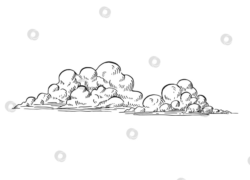 Скачать Облако. Рисованная иллюстрация, преобразованная в векторную форму. фотосток Ozero