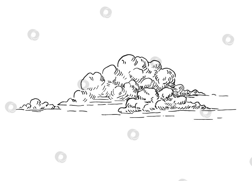 Скачать Облако. Рисованная иллюстрация, преобразованная в векторную форму. фотосток Ozero