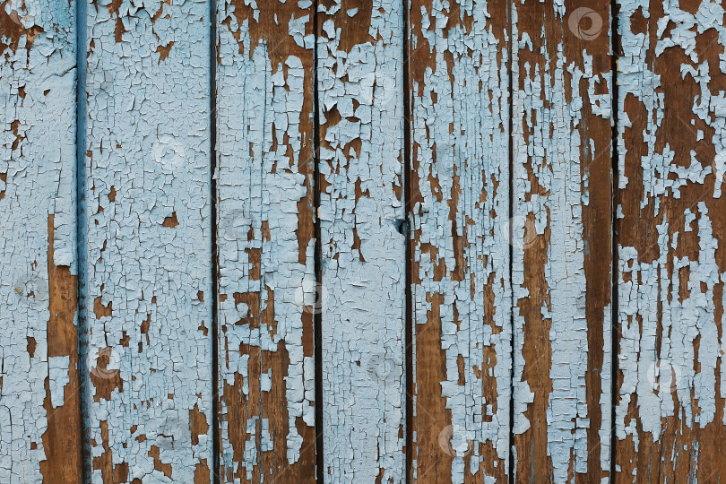 Скачать Потертый деревянный синий фон с потрескавшейся старой краской. фотосток Ozero