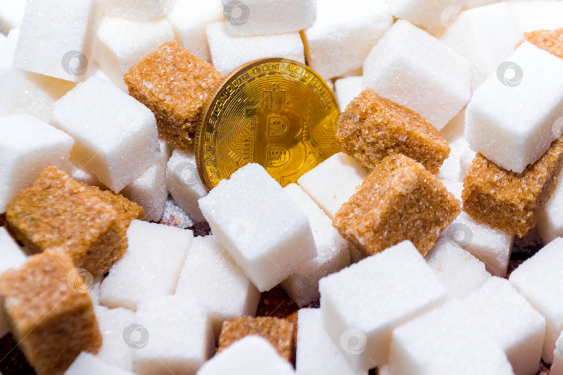 Скачать Биткоин и сахар фотосток Ozero