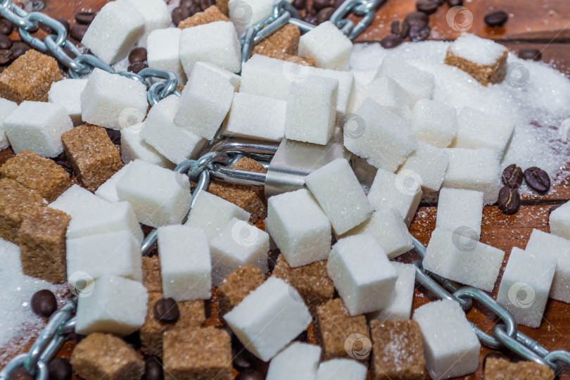 Скачать Сахар и цепочка с замочком фотосток Ozero